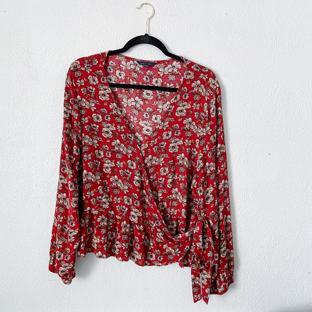 Floral Wrap Shirt